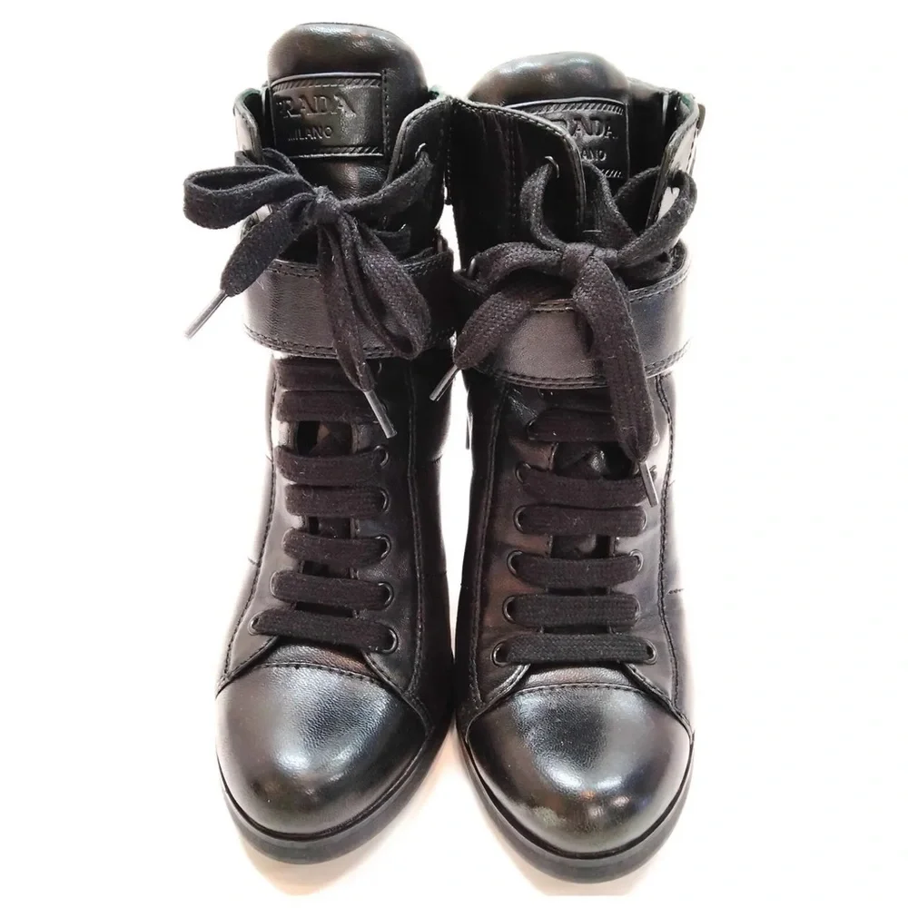 Prada Leather Ankle Boots - Picture 2 of 8